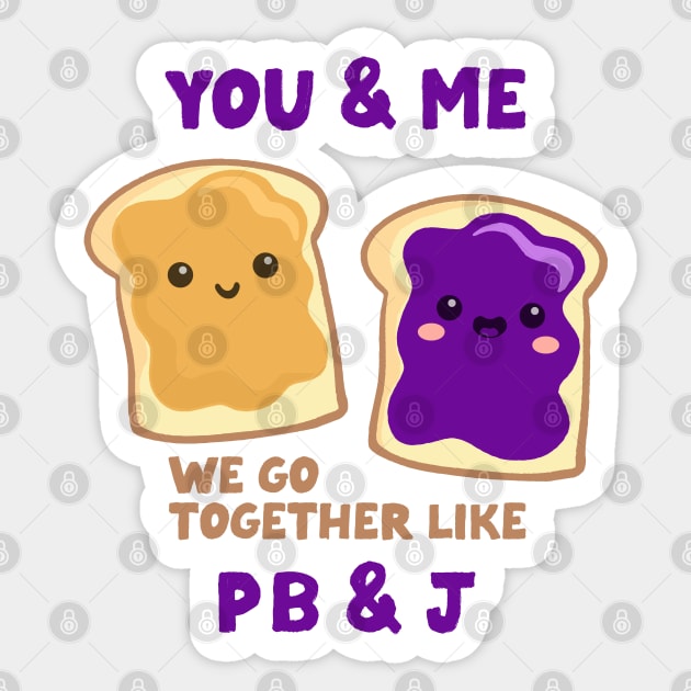 pbj you & me (grape) Sticker by mystudiocreate